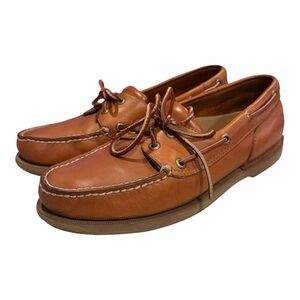 Rockport Men’s Leather Boat‎ Shoes Brown Size 10M Lace Up Comfort Sole